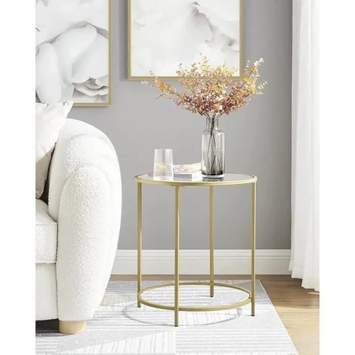 Table appoint ronde verre - d'appoint,