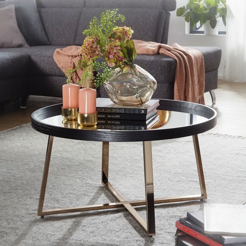 Finebuy table basse rond - basse,