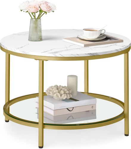 Table basse marbre blanc - marbre,