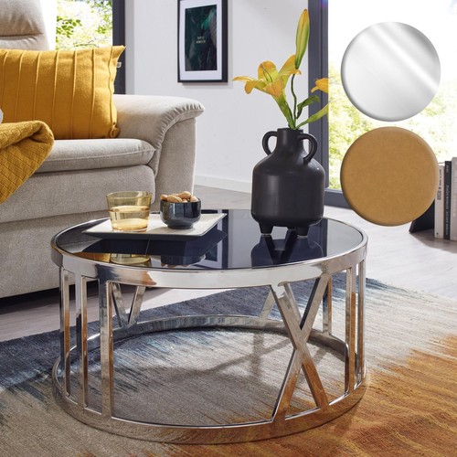 Finebuy table basse ronde - basse,